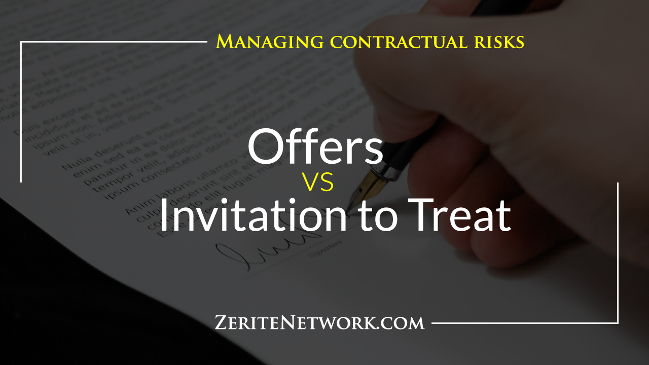 Why difference between an offer and invitation to treat in contracts